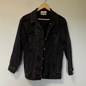 Madewell Oversized Trucker Black Denim Jacket